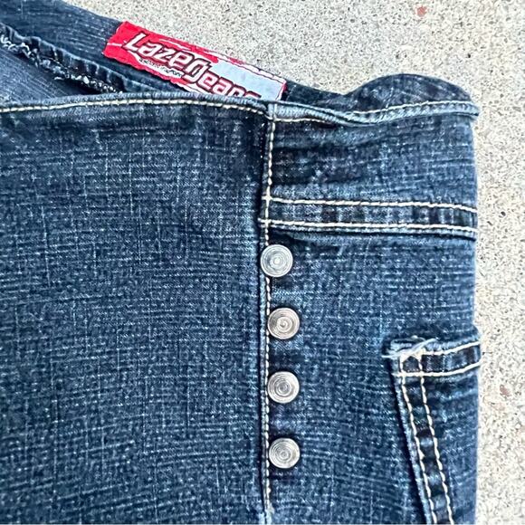 Vintage Y2K Lazer Jeans Flare with no waistband stretchy Size 9 - Picture 6 of 11